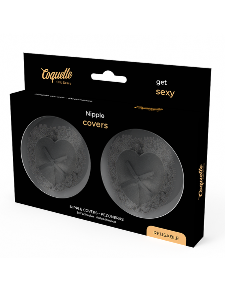 Klobučki za bradavičke Coquette Lace črni