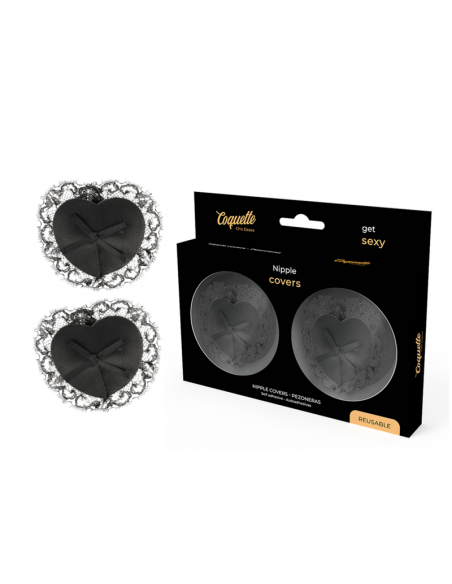 Klobučki za bradavičke Coquette Lace črni