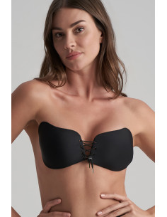 Nevidni nedrček ByeBra Lace-it, črn